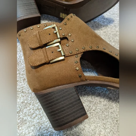 Dirty Laundry Peep Toe Brown Suede Booties size 8 - Picture 7 of 10